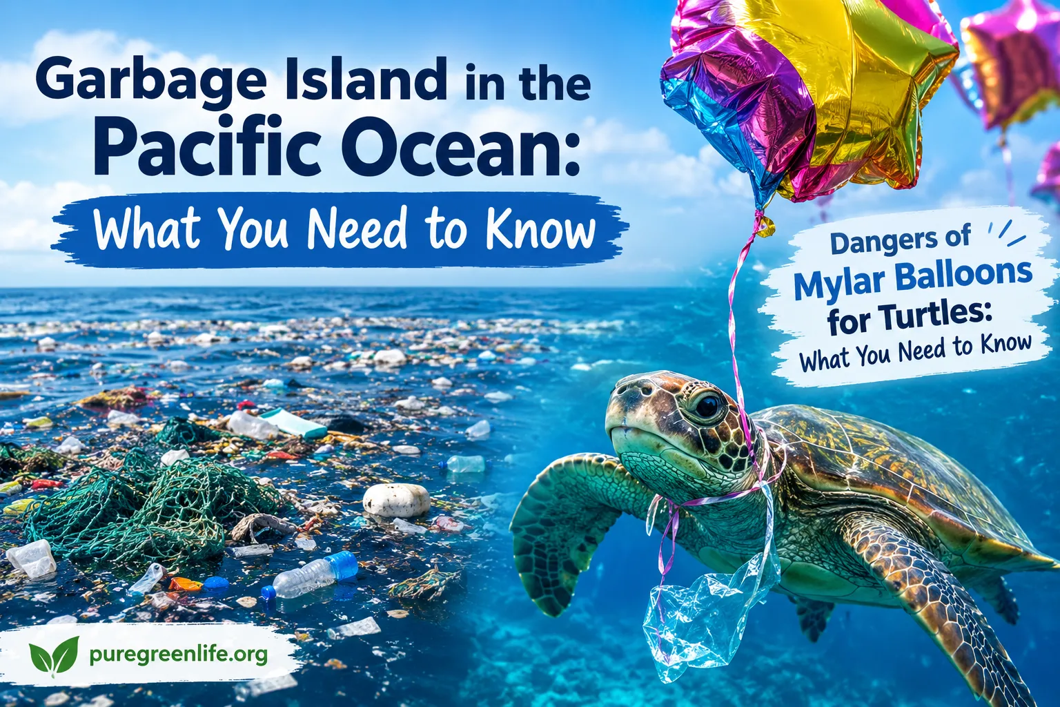 Garbage Island in the Pacific Ocean