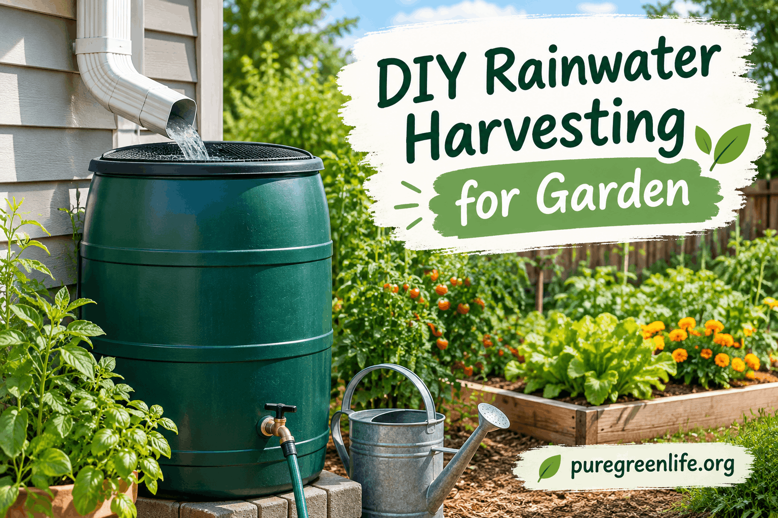 diy rainwater harvesting for garden