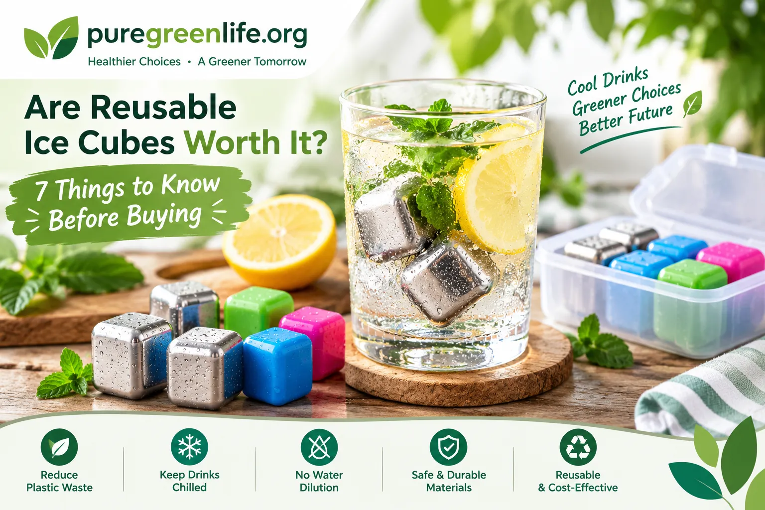 cubed reusable ice